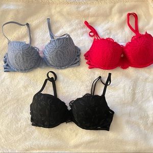 Victoria’s Secret PINK Date Balconette Push Up Bras, 32C